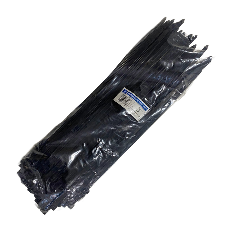 ABRAÇADEIRA DE NYLON TAMANHO GRANDE 7,5mm x 370mm PRETA (100 UNIDADES)