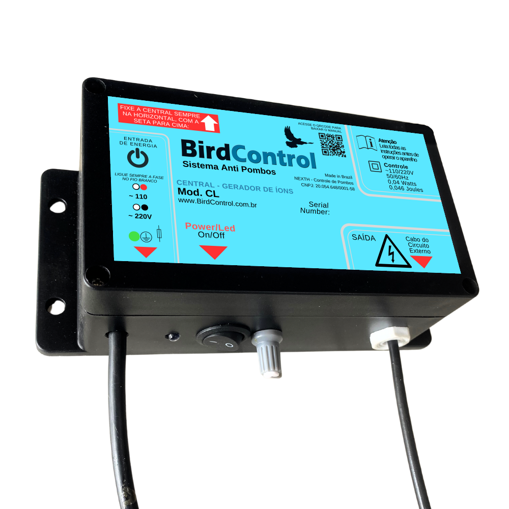 Repelente de Pombos BIRD CONTROL - Modelo CL - Até 50m² ou 50m lineares