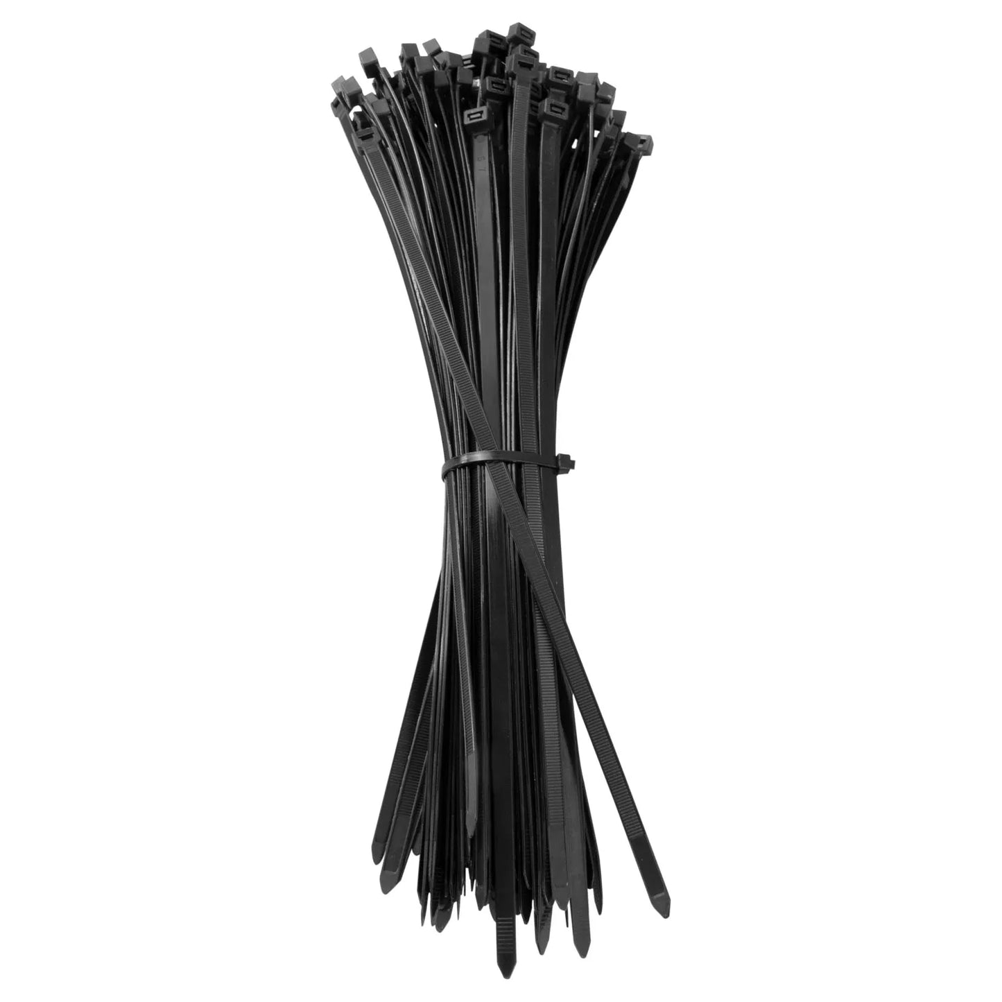 ABRAÇADEIRA DE NYLON TAMANHO GRANDE 7,5mm x 370mm PRETA (100 UNIDADES)