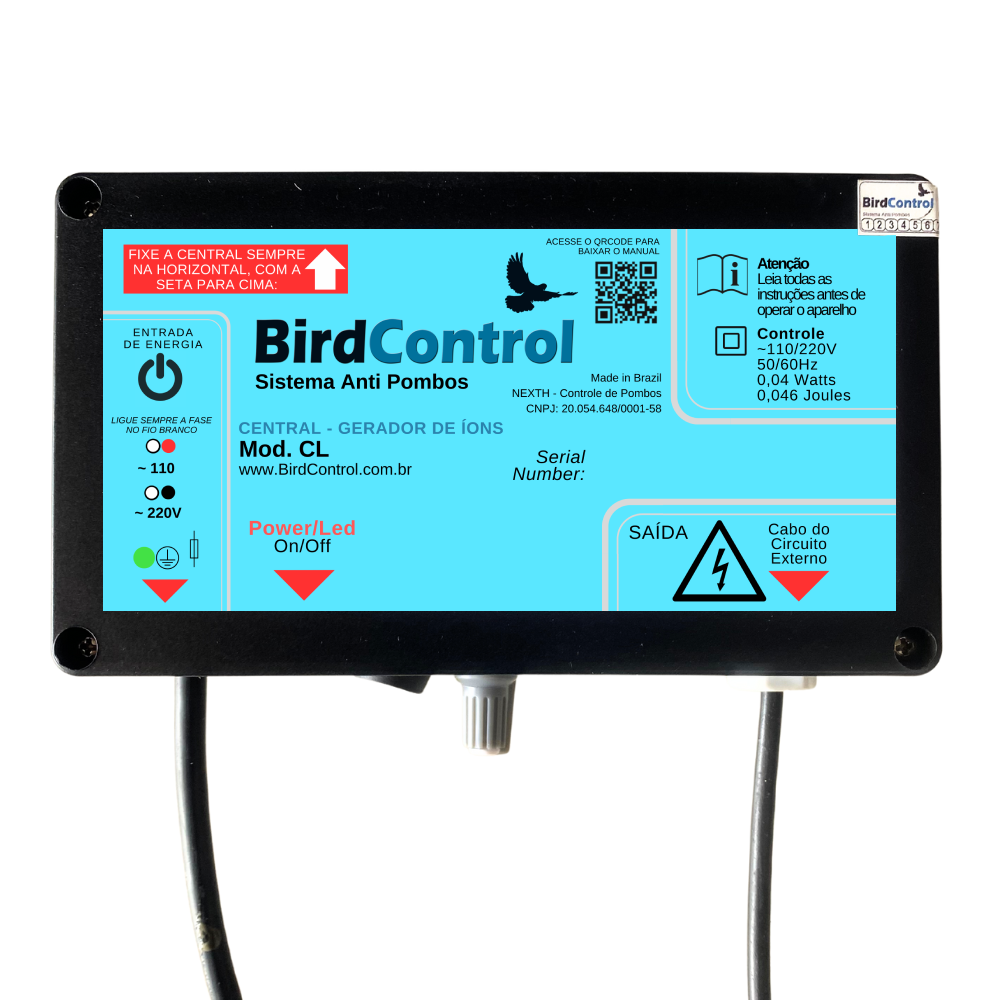 Repelente de Pombos BIRD CONTROL - Modelo CL - Até 50m² ou 50m lineares