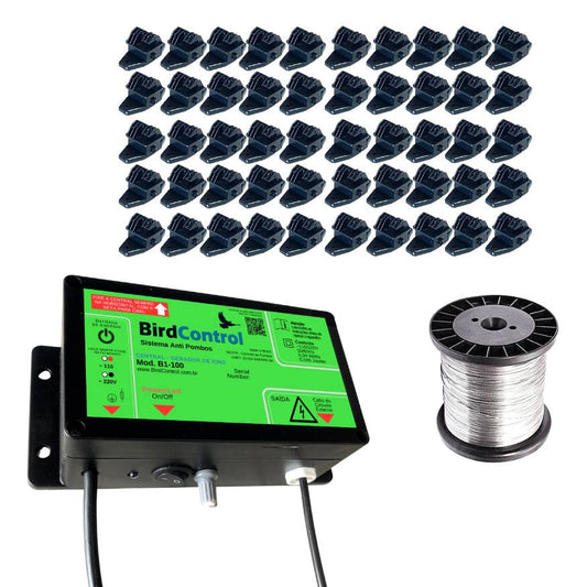 Repelente de Pombos Bird Control - Modelo B1-100 - Até 100m² ou 100m Lineares
